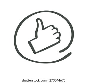 Thumb up vector icon