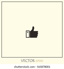 Thumb Up Vector Icon.
