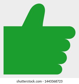 Thumb Up vector icon. A flat illustration design of Thumb Up icon on a white background.