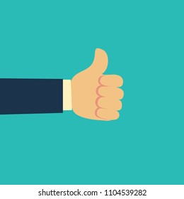 Thumb Up vector icon. Isolated on a background. Like symbol.