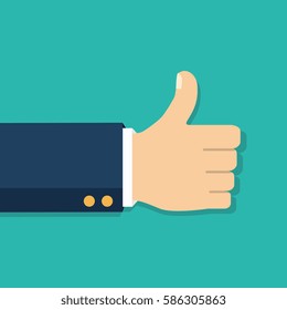 Thumb Up vector icon. Isolated on a background. Like symbol. Vector illustration
