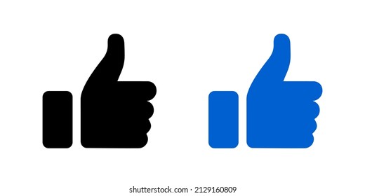 Thumb Up vector icon. Like symbol 