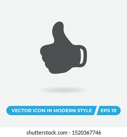 Thumb up vector icon, simple sign for web site and mobile app.