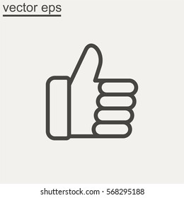 thumb up vector icon, succes symbol vector eps