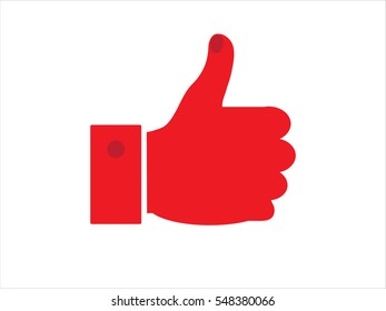 Thumb Up vector icon.cobalt color, rounded angles, white background.