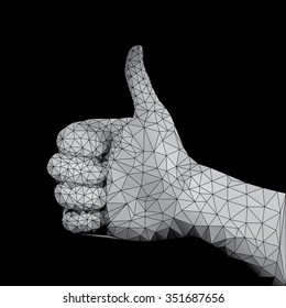 Thumb up vector illustration.