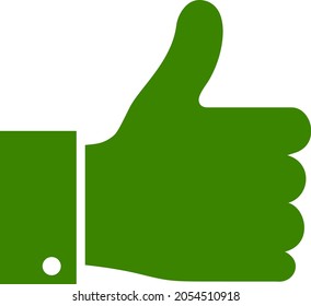 Thumb up vector illustration. Flat illustration iconic design of thumb up, isolated on a white background.