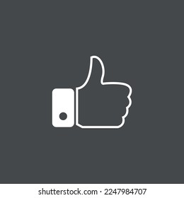 Sube la ilustración vectorial en color blanco aislado en fondo gris, vectorizado como botón.