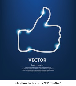 Thumb up vector. Social media concept.