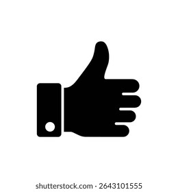 Thumb Up with Visible Fingers Icon Representing Approval and Positive Gesture