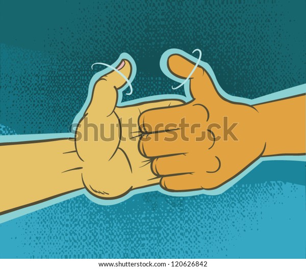 Thumb War Challenge Stock Vector (Royalty Free) 120626842