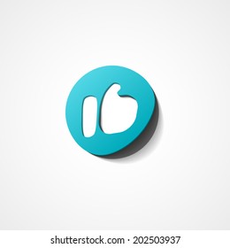 Thumb up web icon on white background