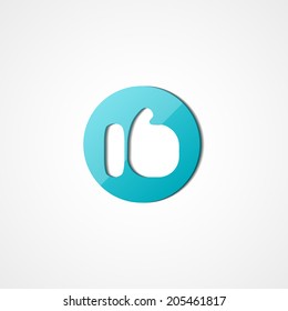 Thumb up web icon on white background