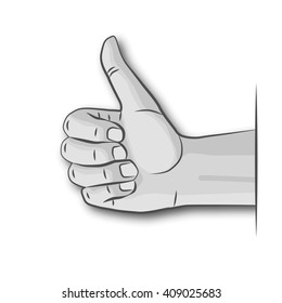 Thumb up and well done