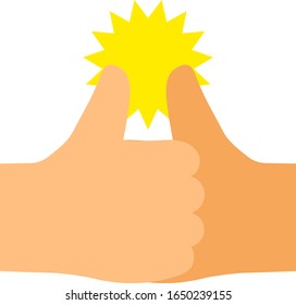 thumb wrestling isolated vector illustration