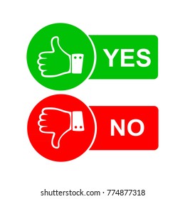 Thumb yes and no icon logo