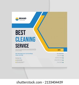 Thumbnail design for any videos. Best cleaning service for home social media web Banner or square template 