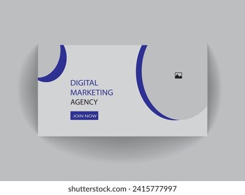 Diseño de miniaturas plantillas creativas de banner para marketing, digital, agencia, empresa, negocios, 