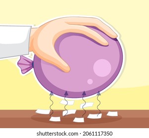 Thumbnail design with electrostatic science experiment illustration
