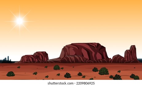 Thumbnail design with grand canyon landscape illustration