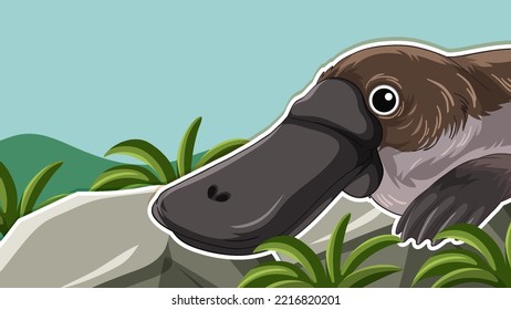 Thumbnail design with platypus illustration