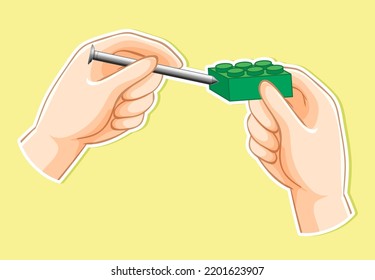 Thumbnail design with science experiment objects illustration