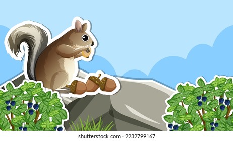 Thumbnail design with squirrel illustration