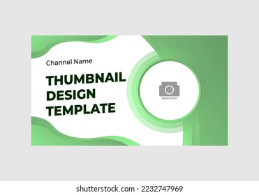 thumbnail design template with green color.