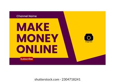 thumbnail design template with simple style