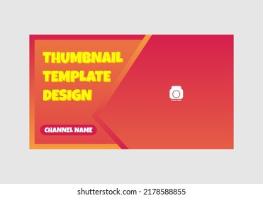 THUMBNAIL DESIGN TEMPLATE, VECTOR ILLUSTRATION.