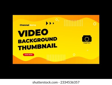 thumbnail design template with yellow color.