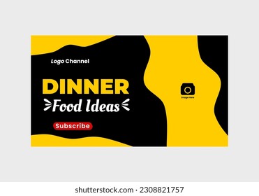 thumbnail template for contents about food or cooking.
