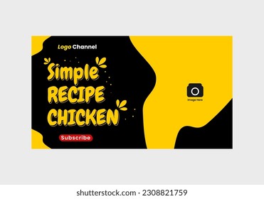 thumbnail template for contents about food or cooking.