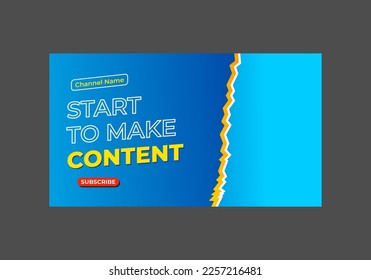 thumbnail template design with blue color.