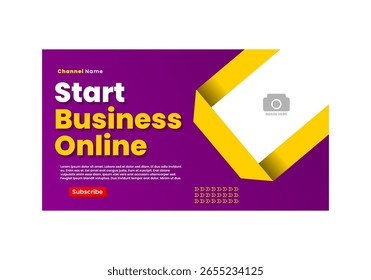 Thumbnail template design with elegant style