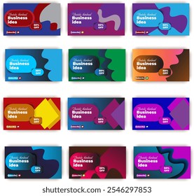  design de modelo de banner da web ou miniatura para ideias criativas de negócios
