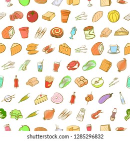Thumbnails set. Background for printing, design, web. Usable as icons. Seamless. Colored.