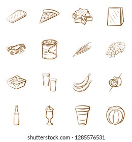 Thumbnails set. Background for printing, design, web. Usable as icons. Binary color.
