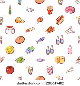 Thumbnails set. Background for printing, design, web. Usable as icons. Seamless. Colored.