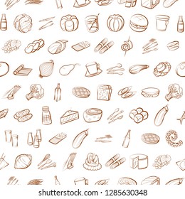 Thumbnails set. Background for printing, design, web. Usable as icons. Seamless. Binary color.