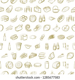 Thumbnails set. Background for printing, design, web. Usable as icons. Seamless. Binary color.