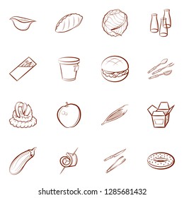 Thumbnails set. Background for printing, design, web. Usable as icons. Binary color.