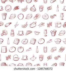 Thumbnails set. Background for printing, design, web. Usable as icons. Seamless. Binary color.