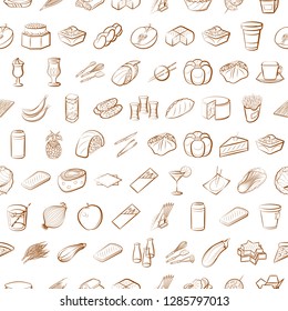 Thumbnails set. Background for printing, design, web. Usable as icons. Seamless. Binary color.