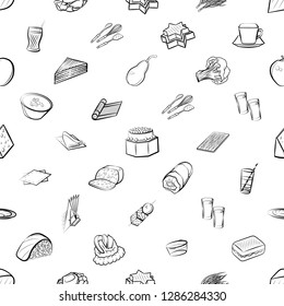 Thumbnails set. Background for printing, design, web. Usable as icons. Seamless. Monochrome binary, black and white.