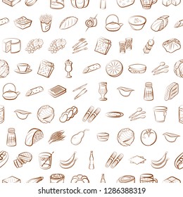Thumbnails set. Background for printing, design, web. Usable as icons. Seamless. Binary color.