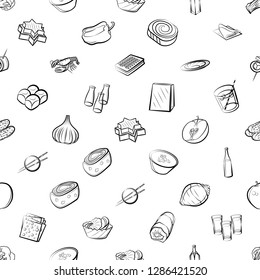 Thumbnails set. Background for printing, design, web. Usable as icons. Seamless. Monochrome binary, black and white.
