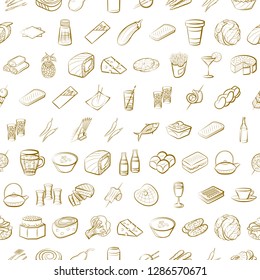 Thumbnails set. Background for printing, design, web. Usable as icons. Seamless. Binary color.