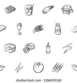 Thumbnails set. Background for printing, design, web. Usable as icons. Seamless. Monochrome binary, black and white.