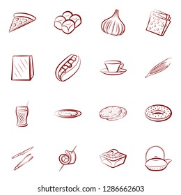 Thumbnails set. Background for printing, design, web. Usable as icons. Binary color.